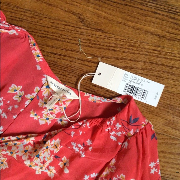 Rebecca Taylor Phlox Floral Silk Button Down Shirt - Picture 4 of 9